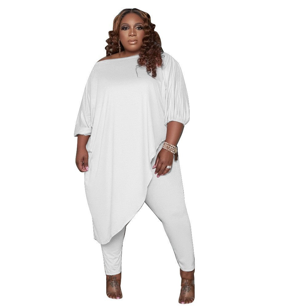 Cross-border Shoulder Two-piece Set