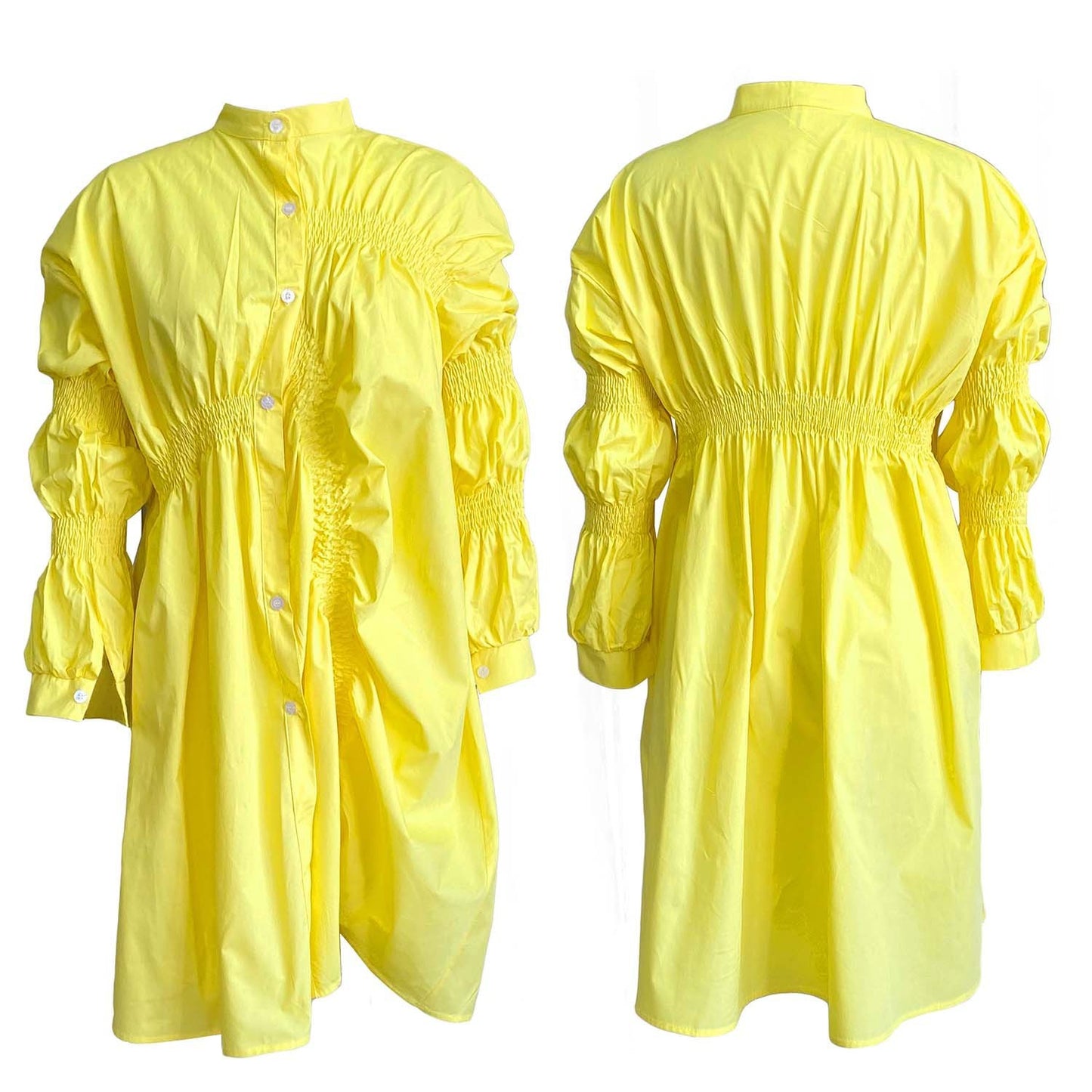 Cotton Pleated Loose Dress