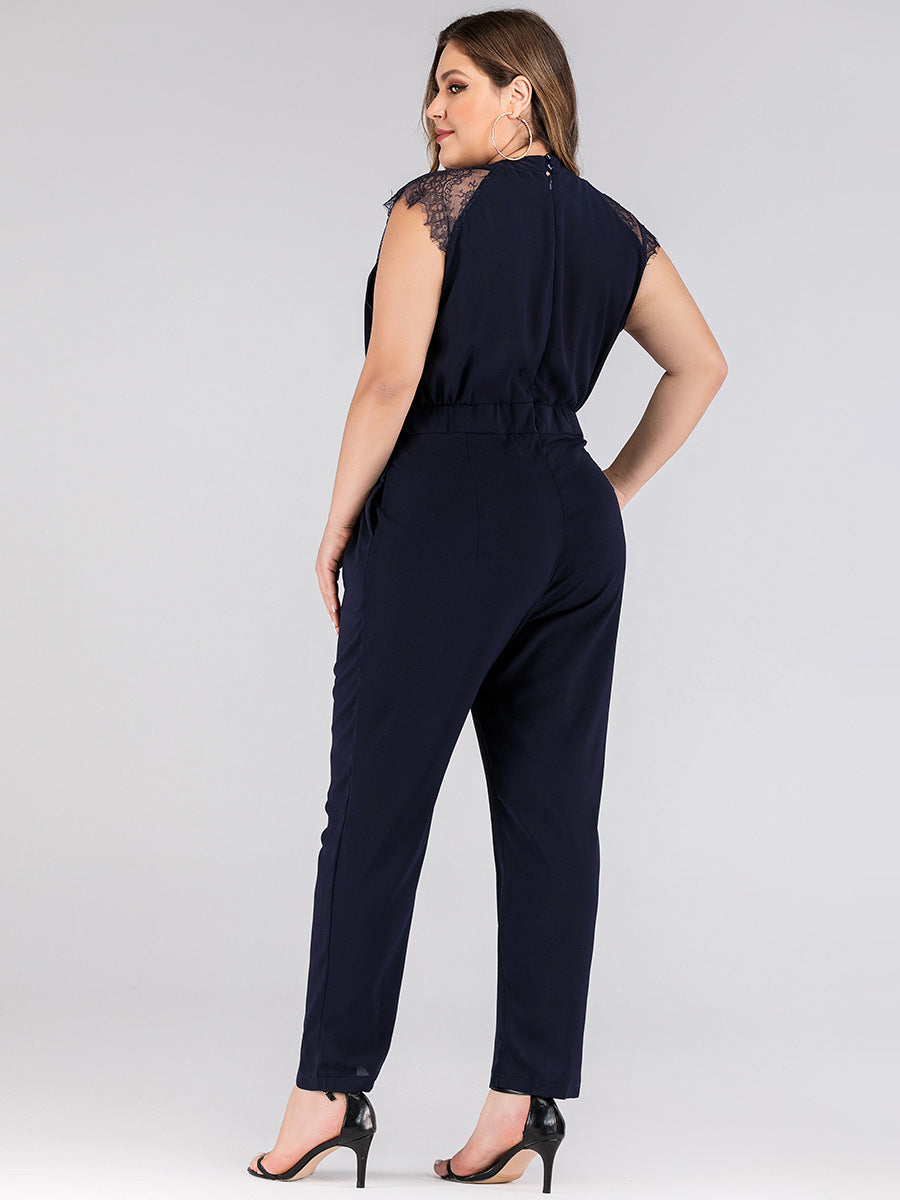 Plus Size Lace Jumpsuit
