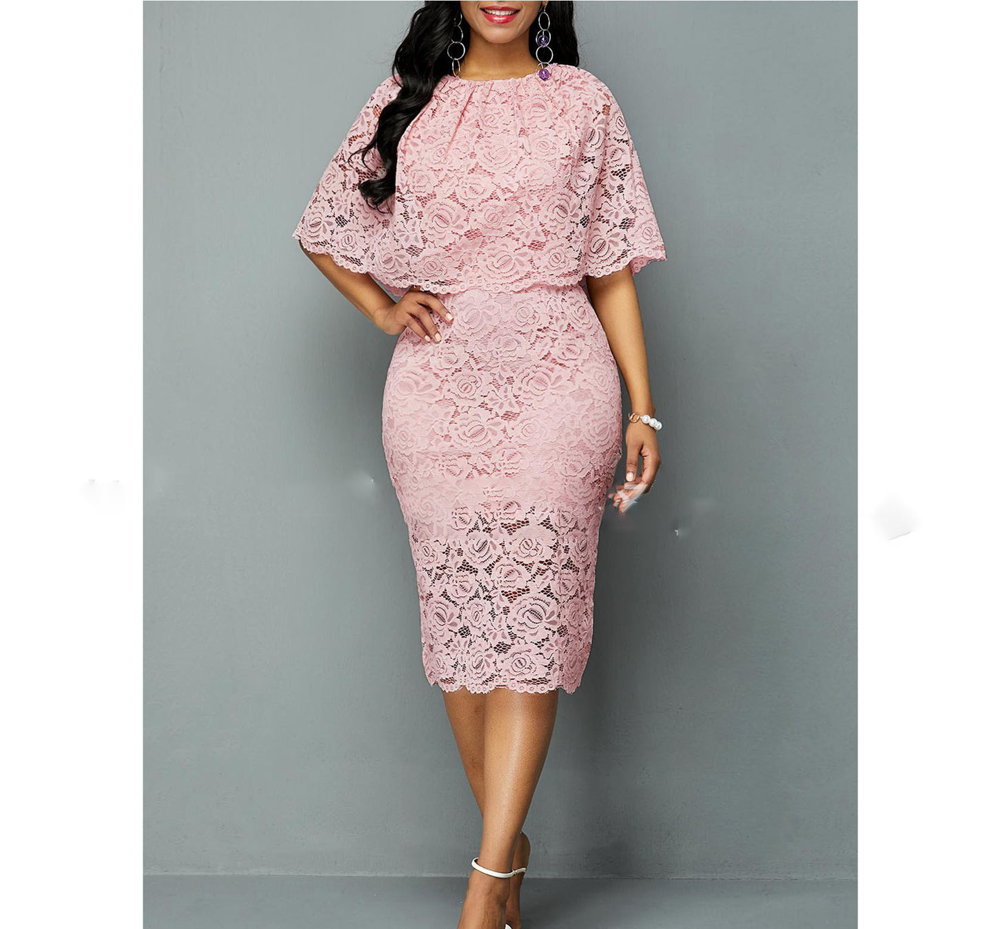 African Lace Maxi Dress