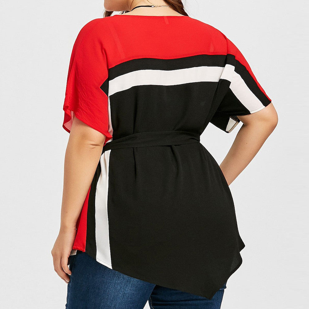 Bat Sleeve Waistband Top