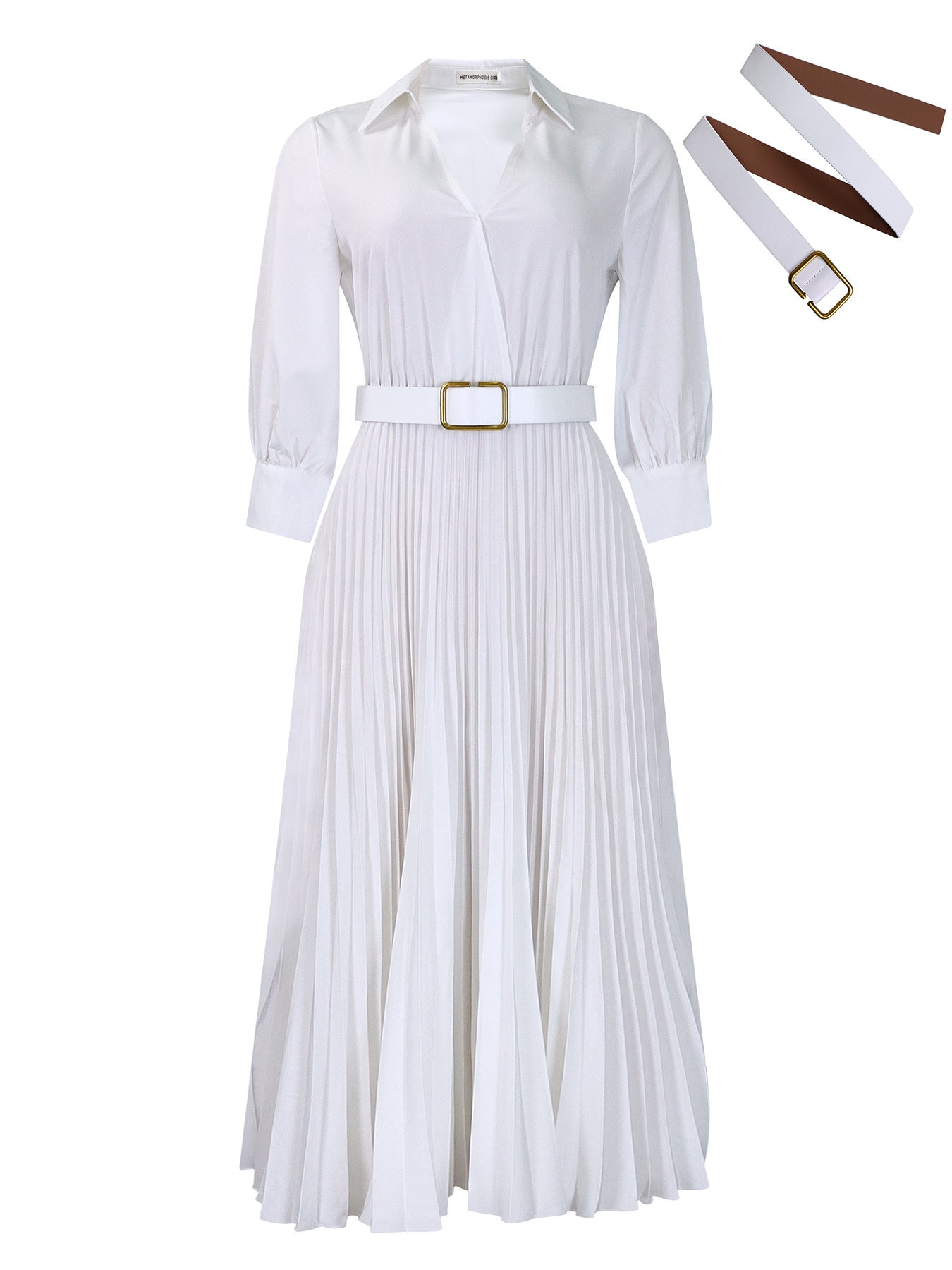 Plus Size Umbrella Skirt Belt Dress