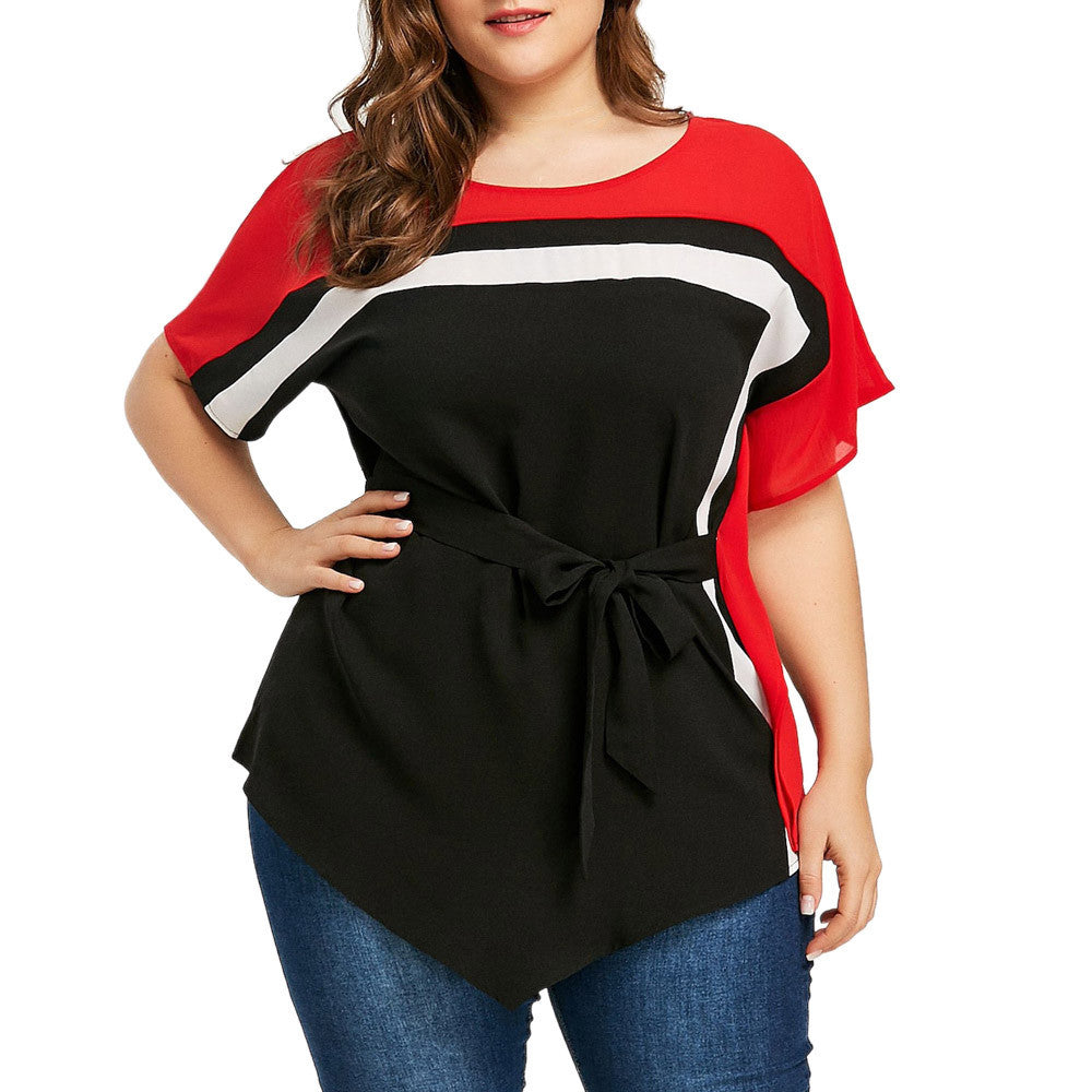 Bat Sleeve Waistband Top