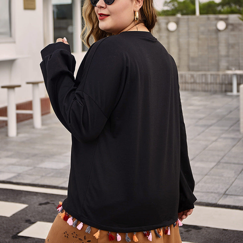 Fringed Plus Size Top