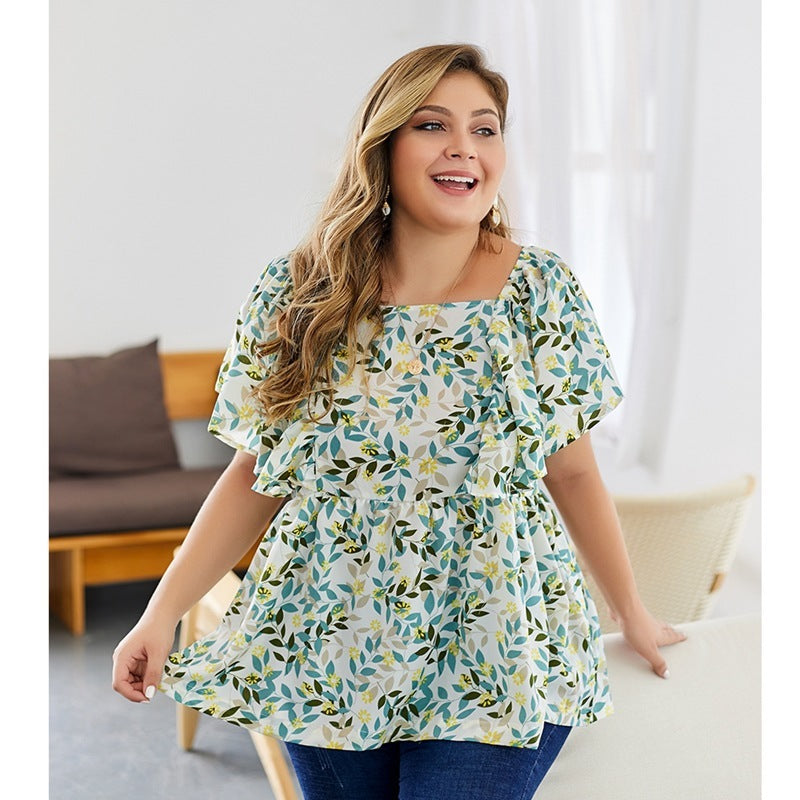 Plus-Size Print Blouse