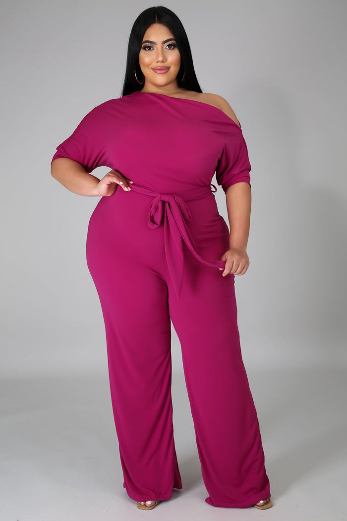 High Waist Plus Size Jumpsuit