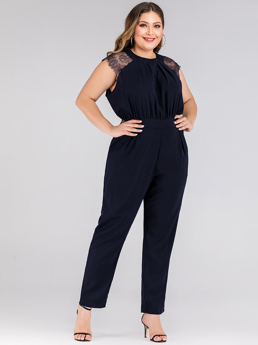 Plus Size Lace Jumpsuit