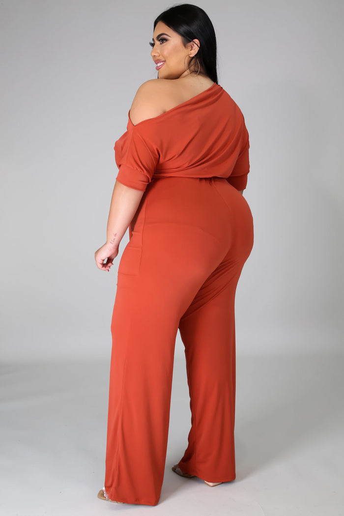 High Waist Plus Size Jumpsuit
