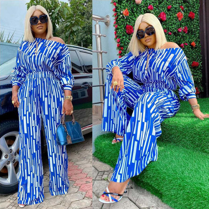 Plus Size Tops Pants Two-piece Set