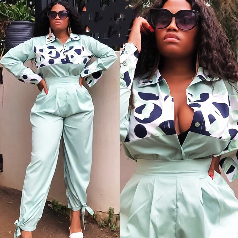 African Printed Casual Jumpsuit
