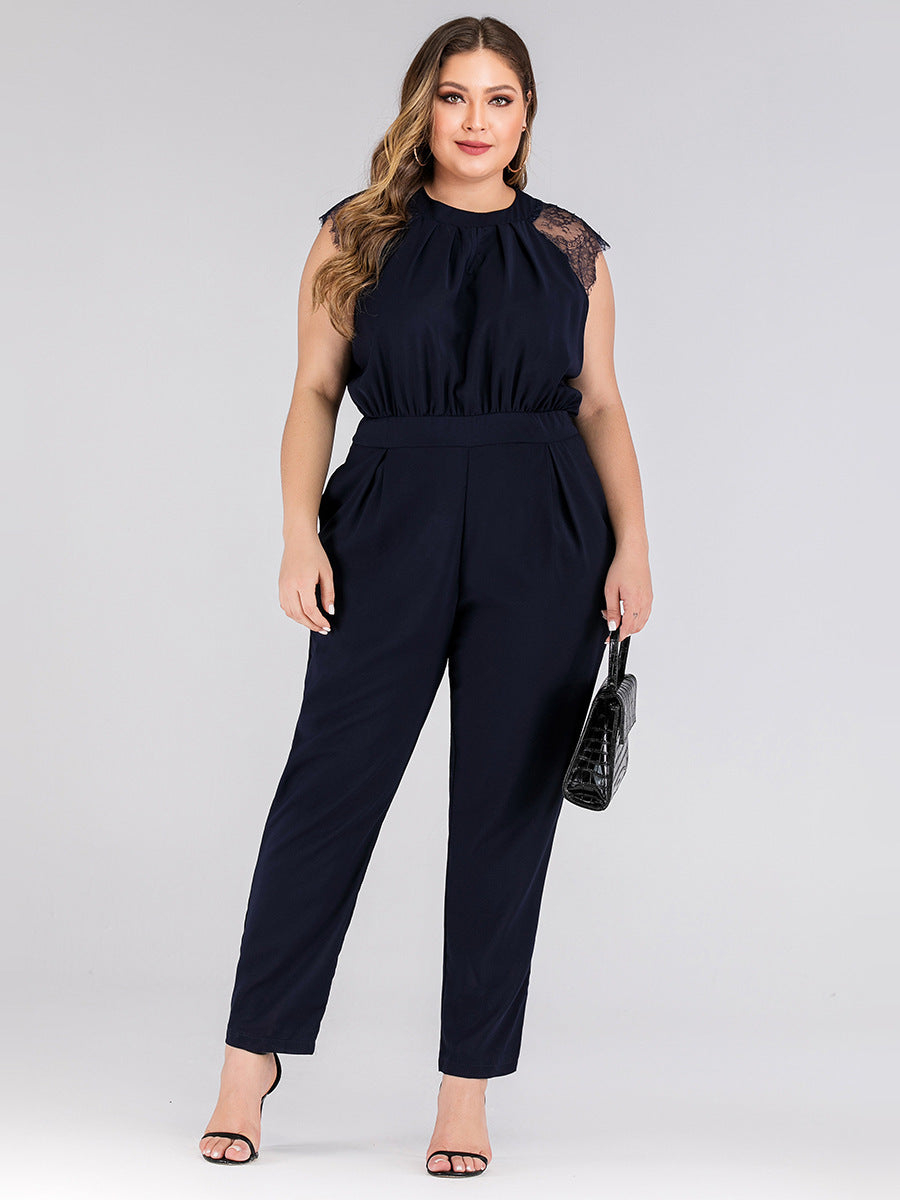 Plus Size Lace Jumpsuit