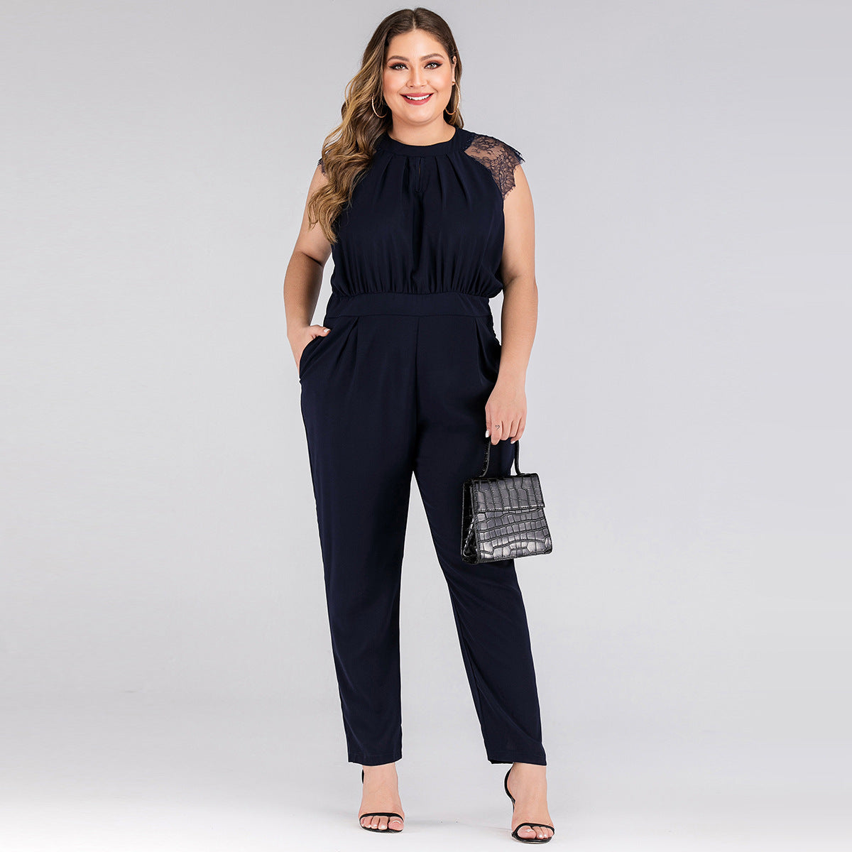 Plus Size Lace Jumpsuit