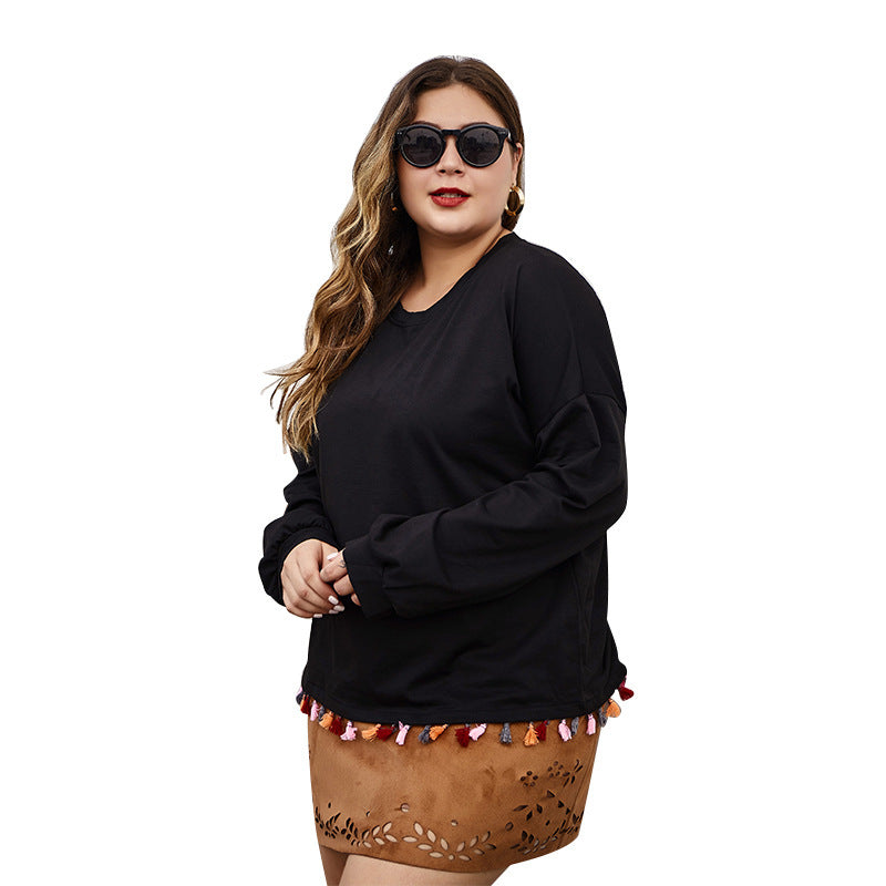 Fringed Plus Size Top