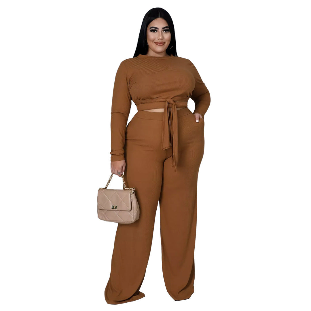 Plus Size Strap Two-piece Set