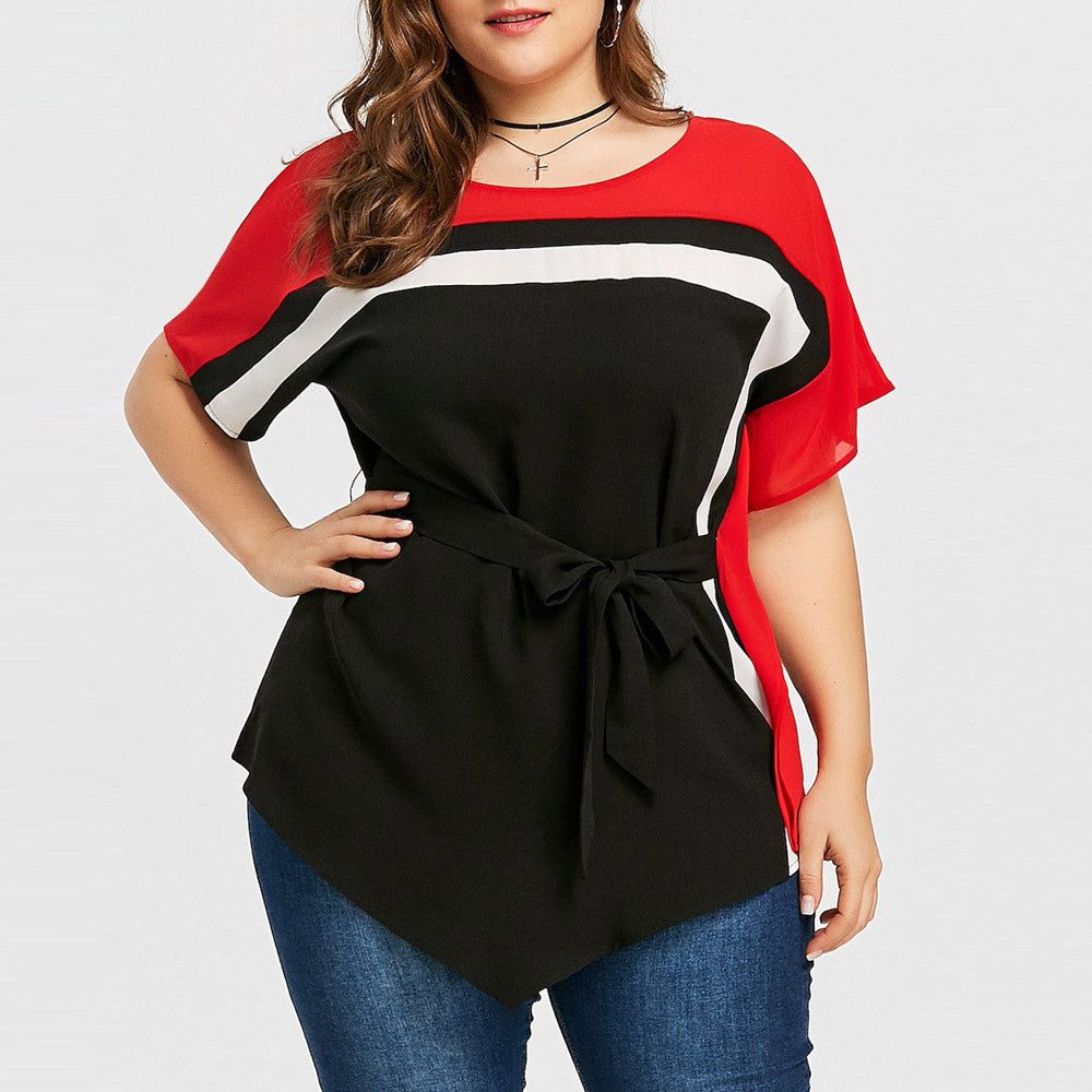 Bat Sleeve Waistband Top