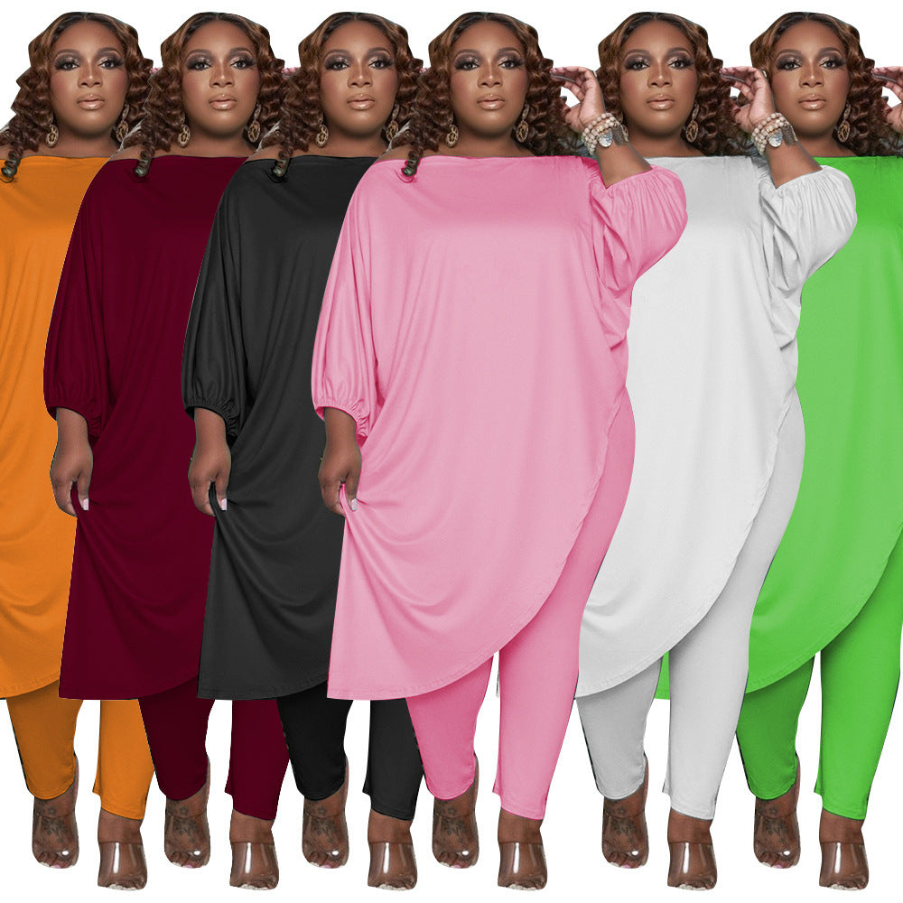 Cross-border Shoulder Two-piece Set