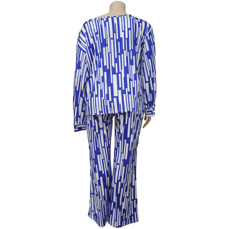 Plus Size Tops Pants Two-piece Set