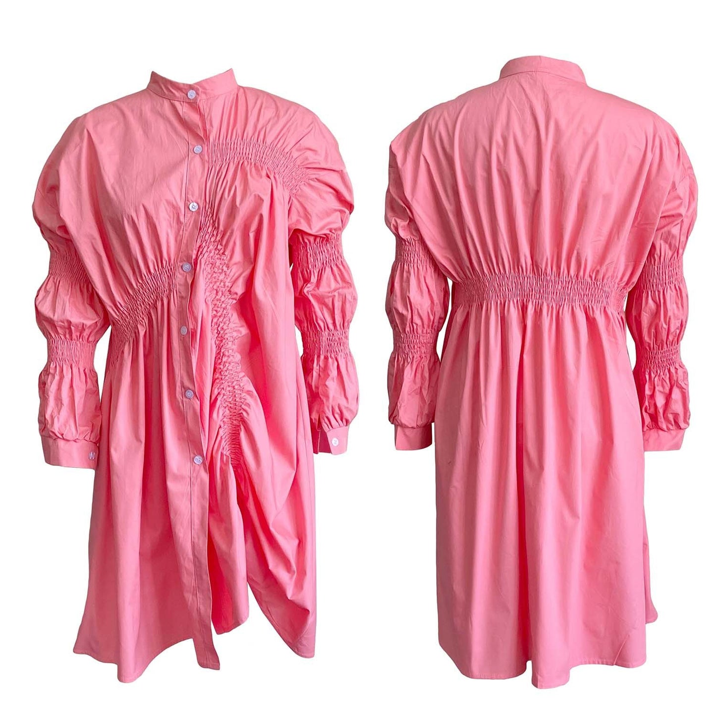 Cotton Pleated Loose Dress