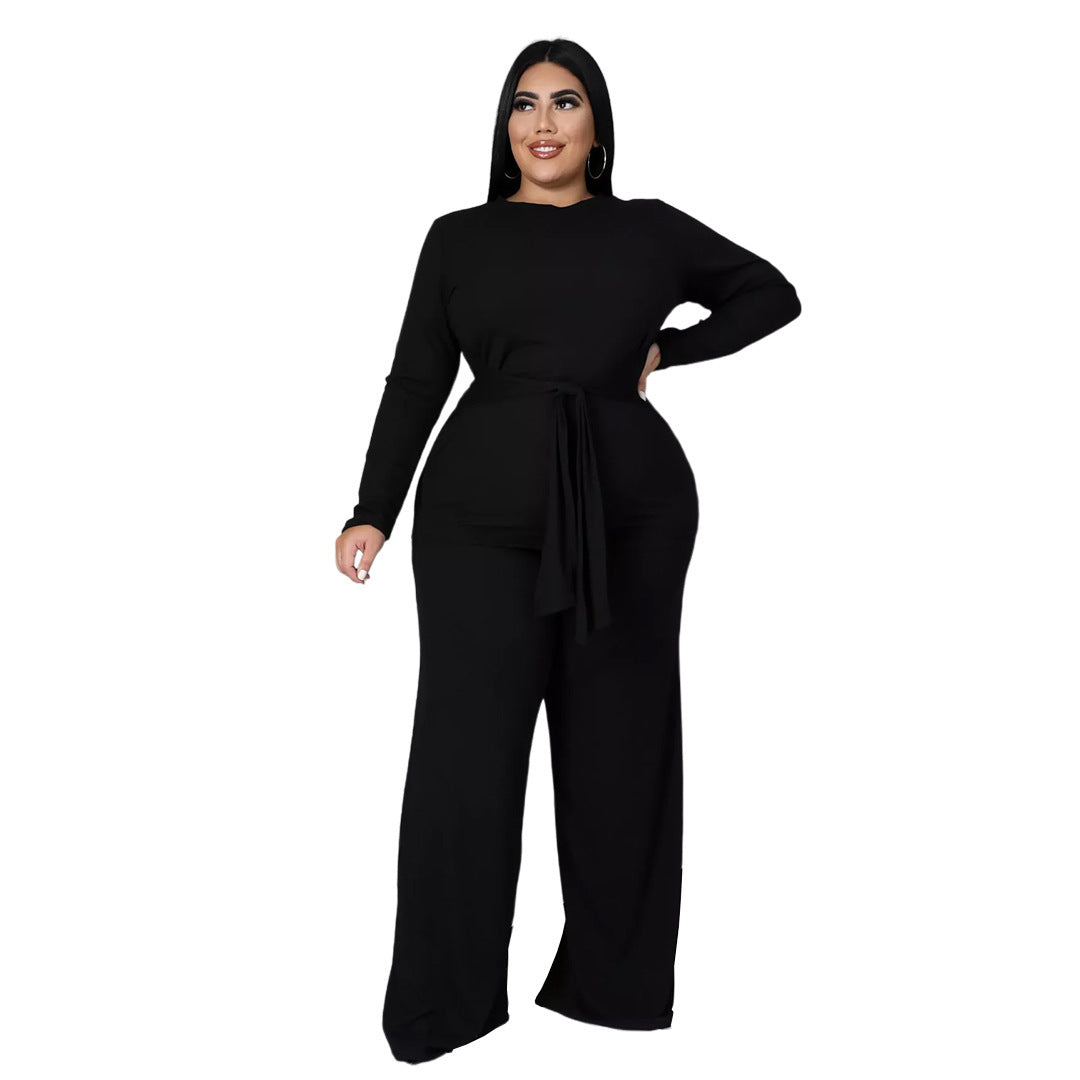 Plus Size Strap Two-piece Set