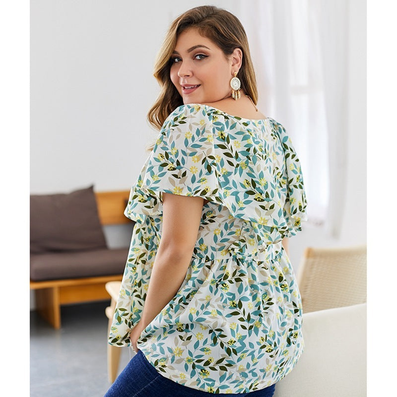Plus-Size Print Blouse