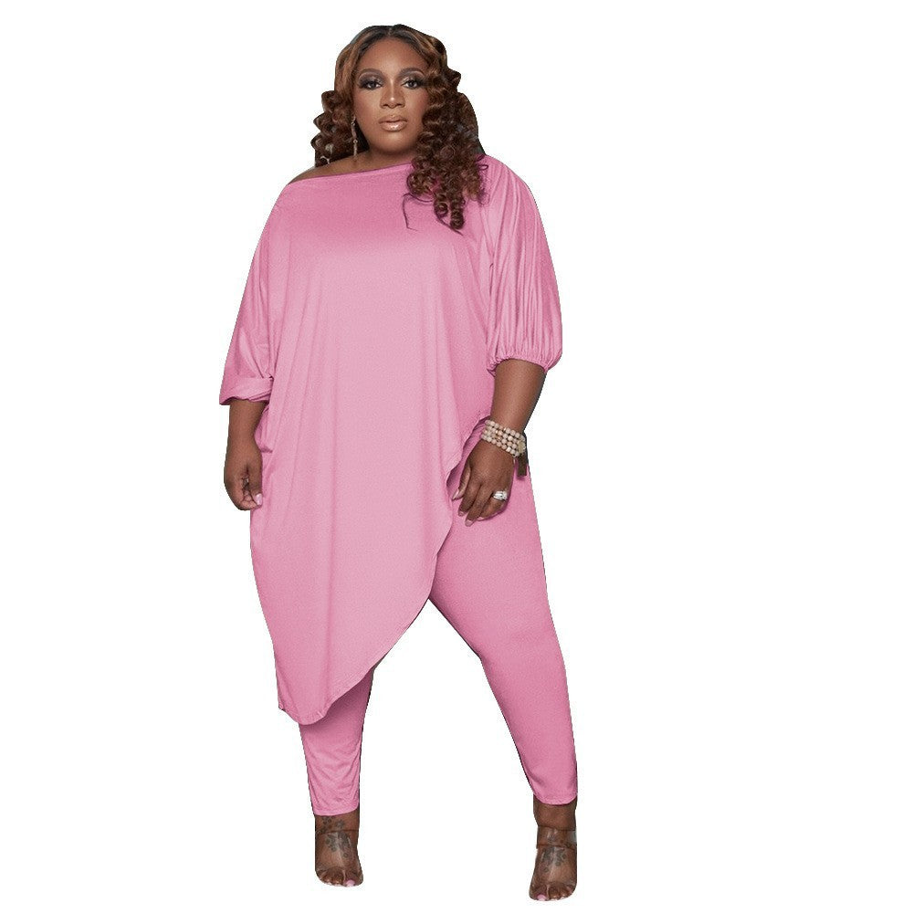 Cross-border Shoulder Two-piece Set