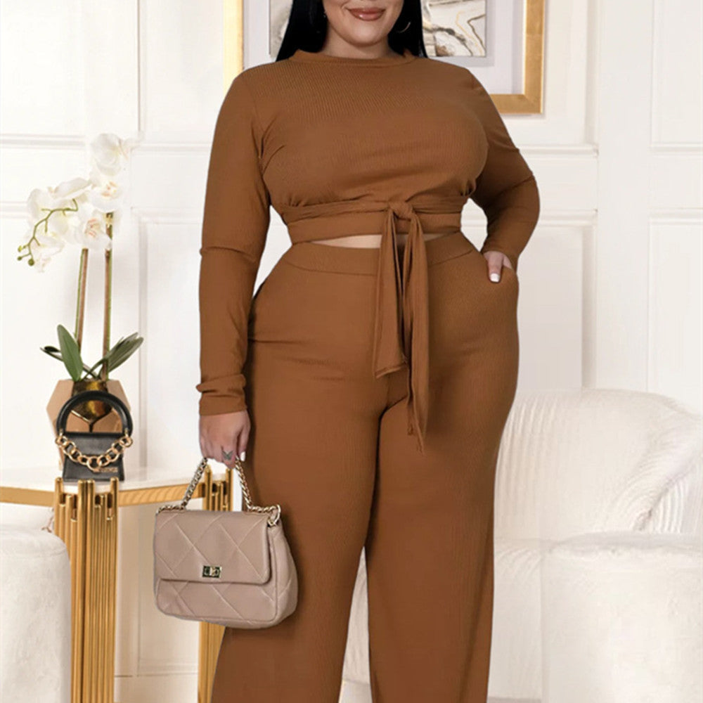 Plus Size Strap Two-piece Set