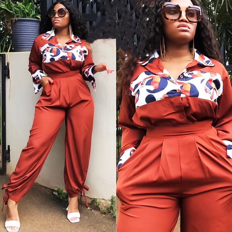 African Printed Casual Jumpsuit