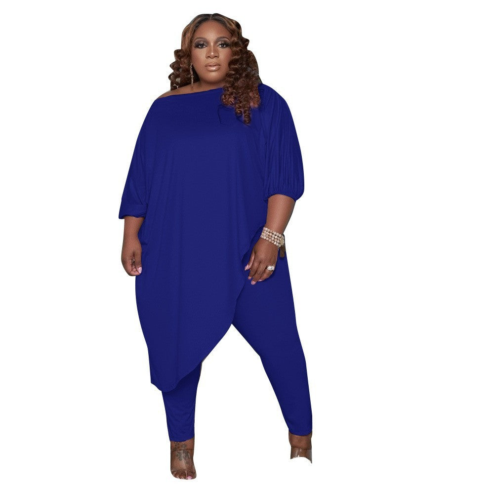 Cross-border Shoulder Two-piece Set