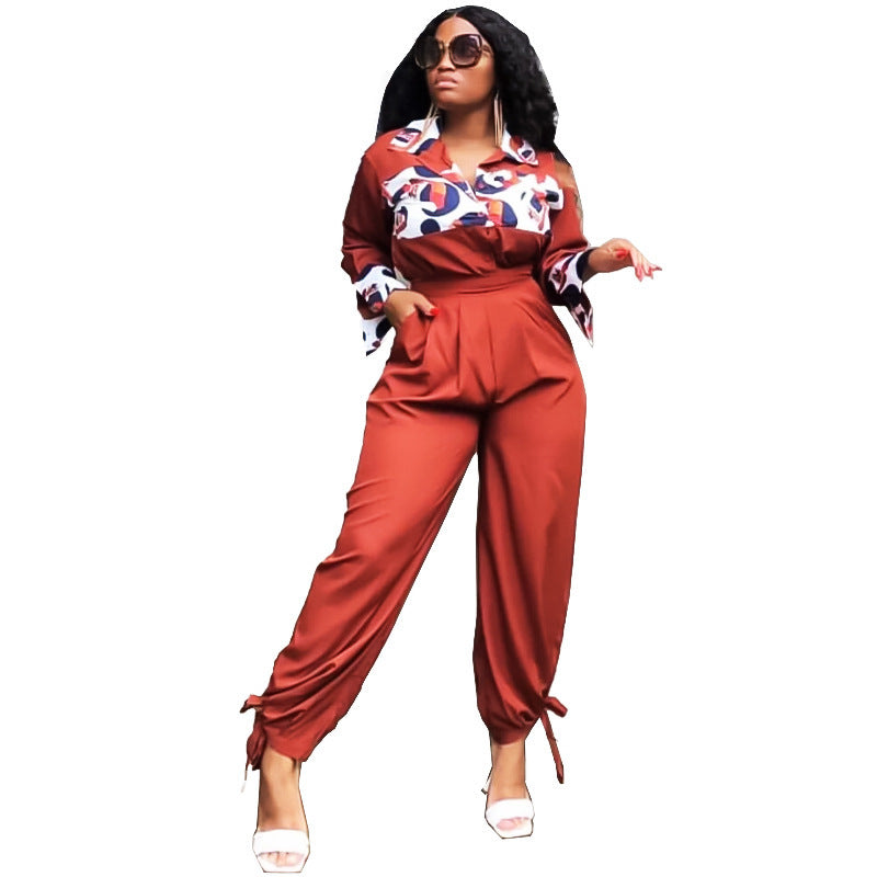 African Printed Casual Jumpsuit