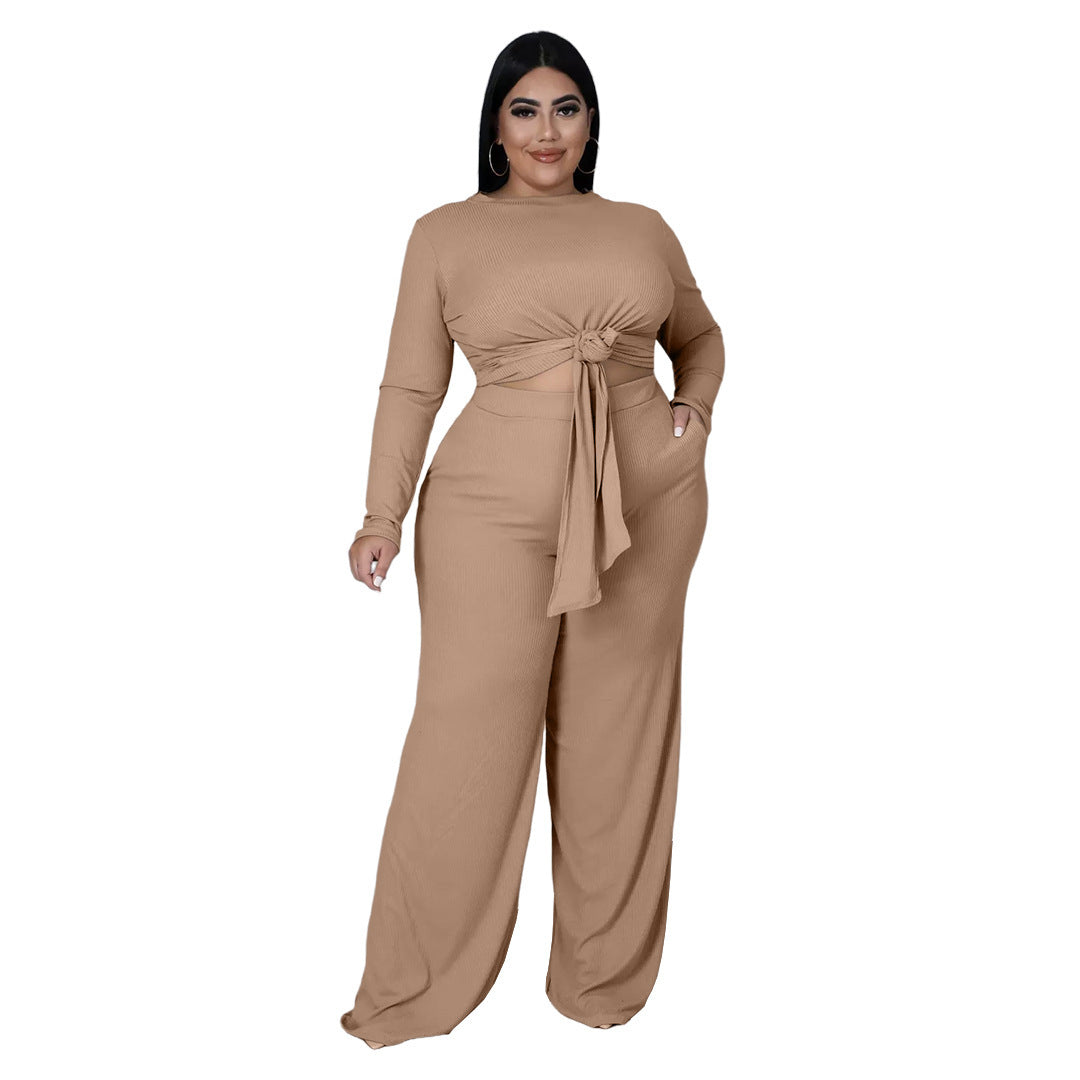 Plus Size Strap Two-piece Set