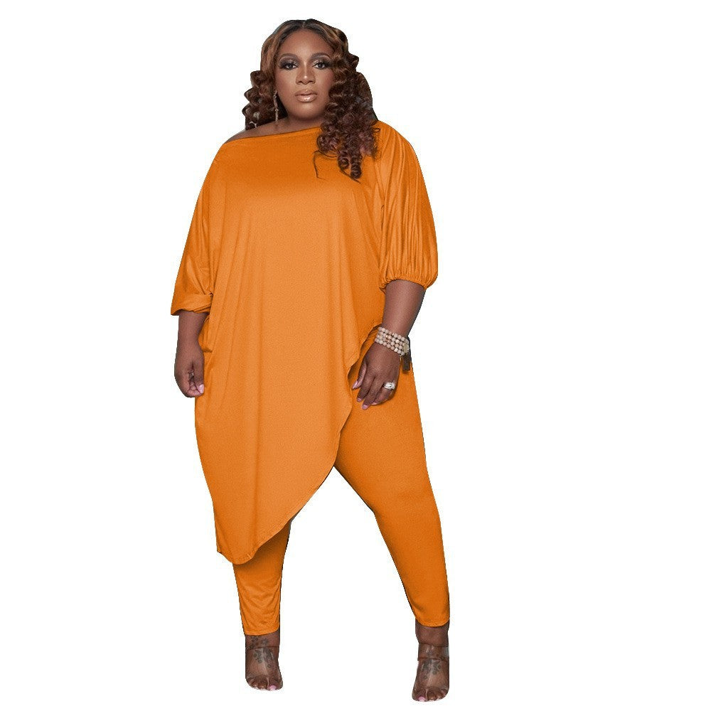 Cross-border Shoulder Two-piece Set