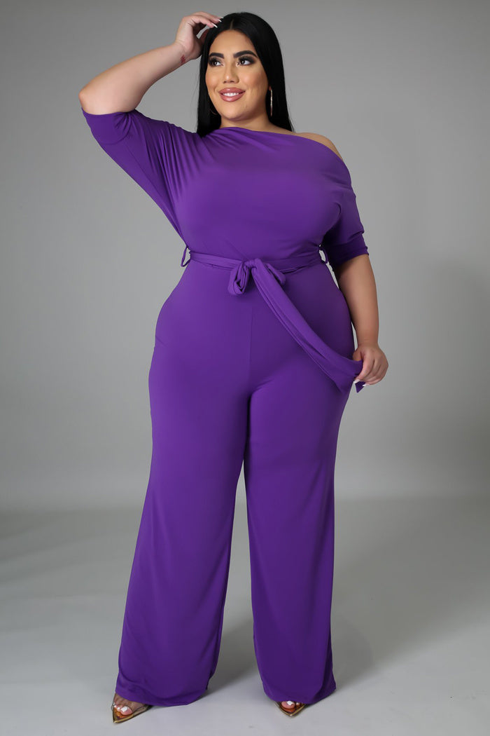 High Waist Plus Size Jumpsuit