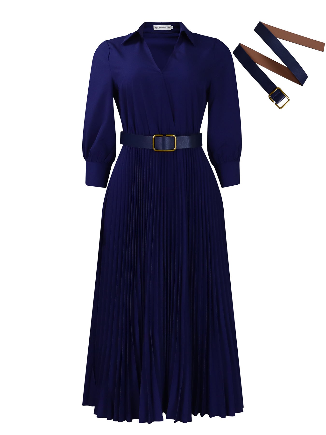 Plus Size Umbrella Skirt Belt Dress