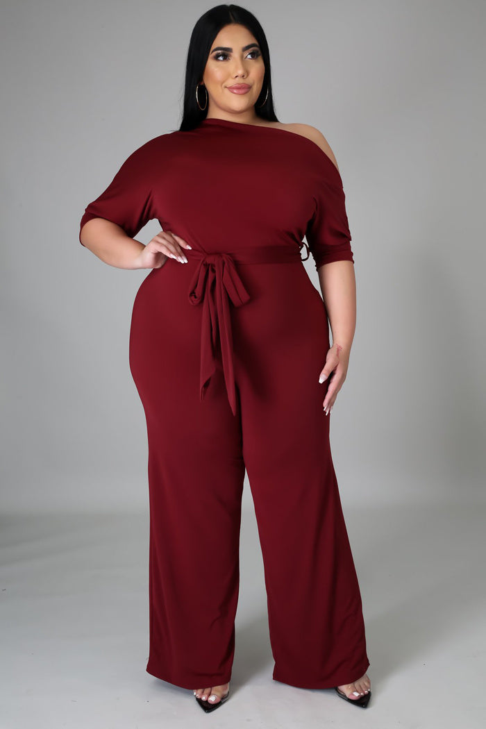 High Waist Plus Size Jumpsuit