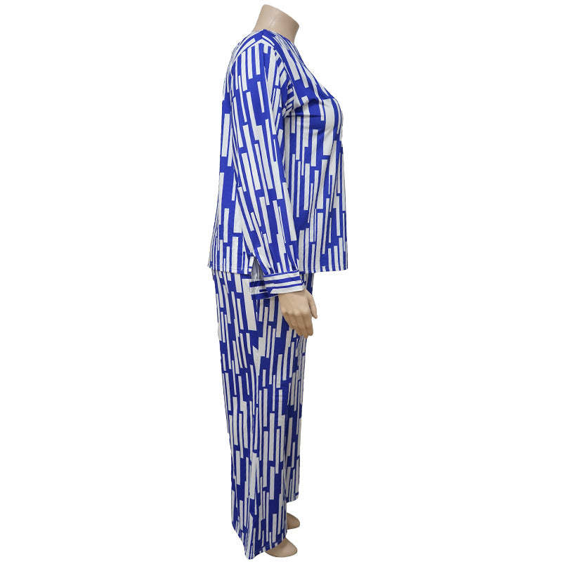 Plus Size Tops Pants Two-piece Set